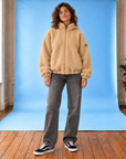 Kapuzen-Fleece Take It Ok Pebble