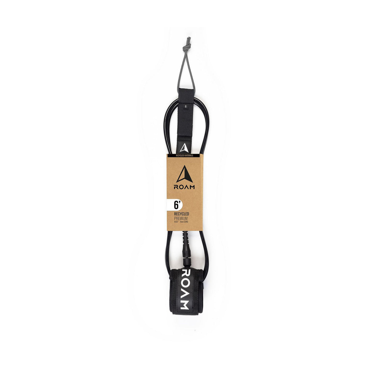 ROAM Surfboard ECO Leash Recycelt Black