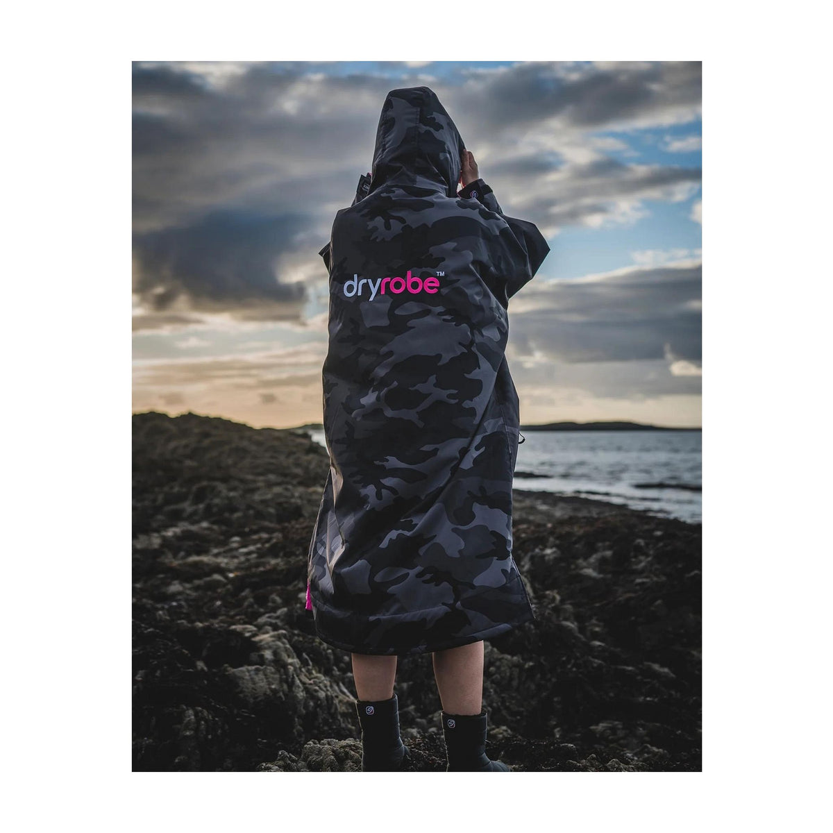 DRYROBE Advance Long Sleeve Schwarz Camo Pink Adult