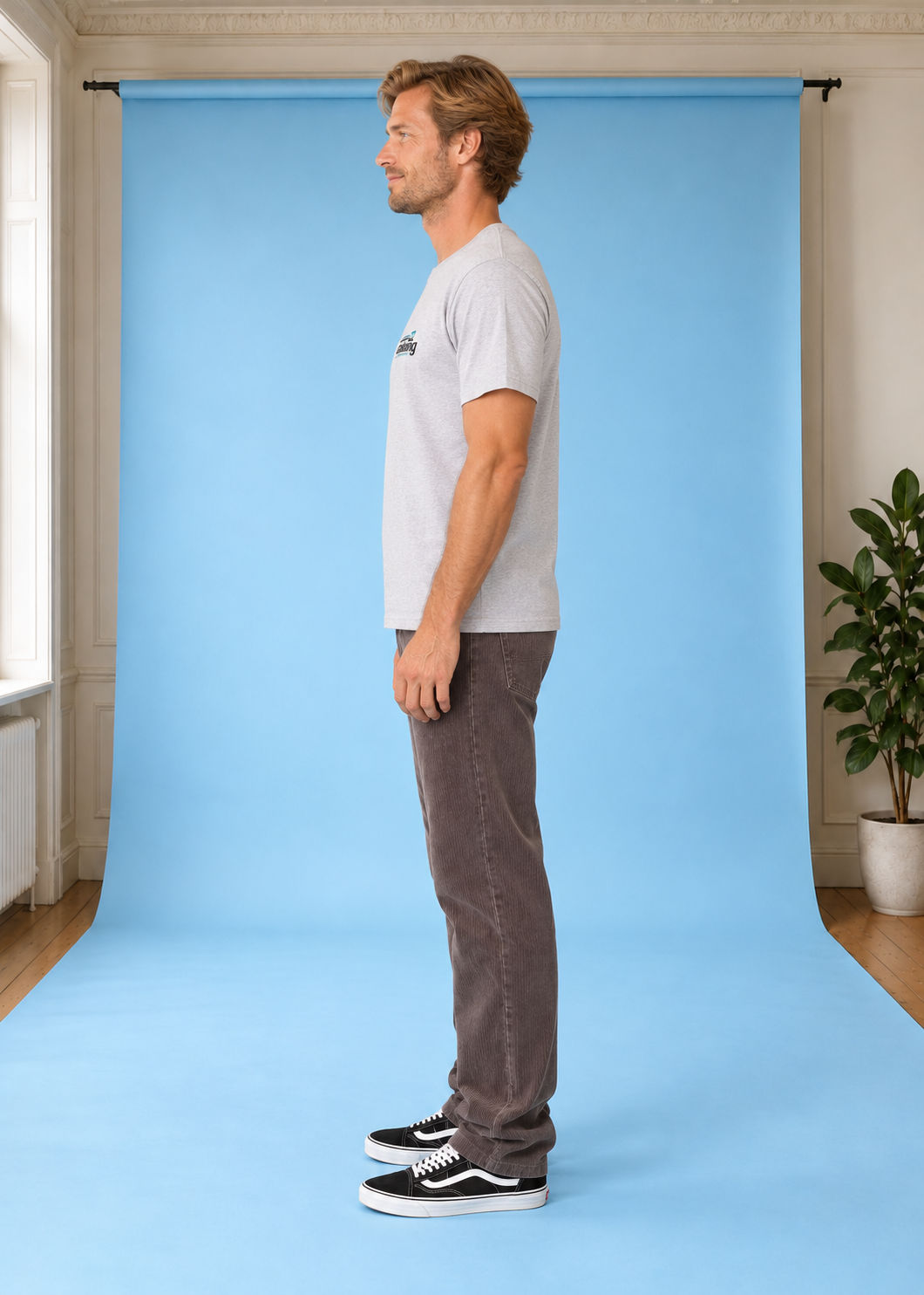 T-Shirt Word Mark LightGreyHeather