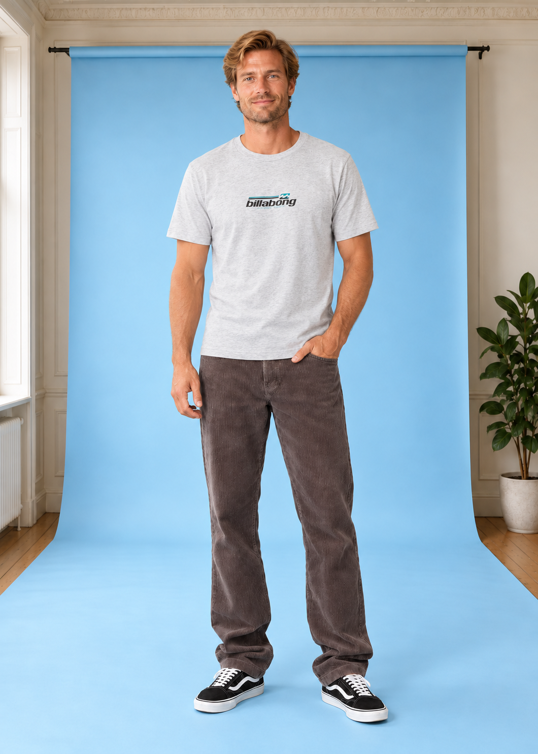 T-Shirt Word Mark LightGreyHeather