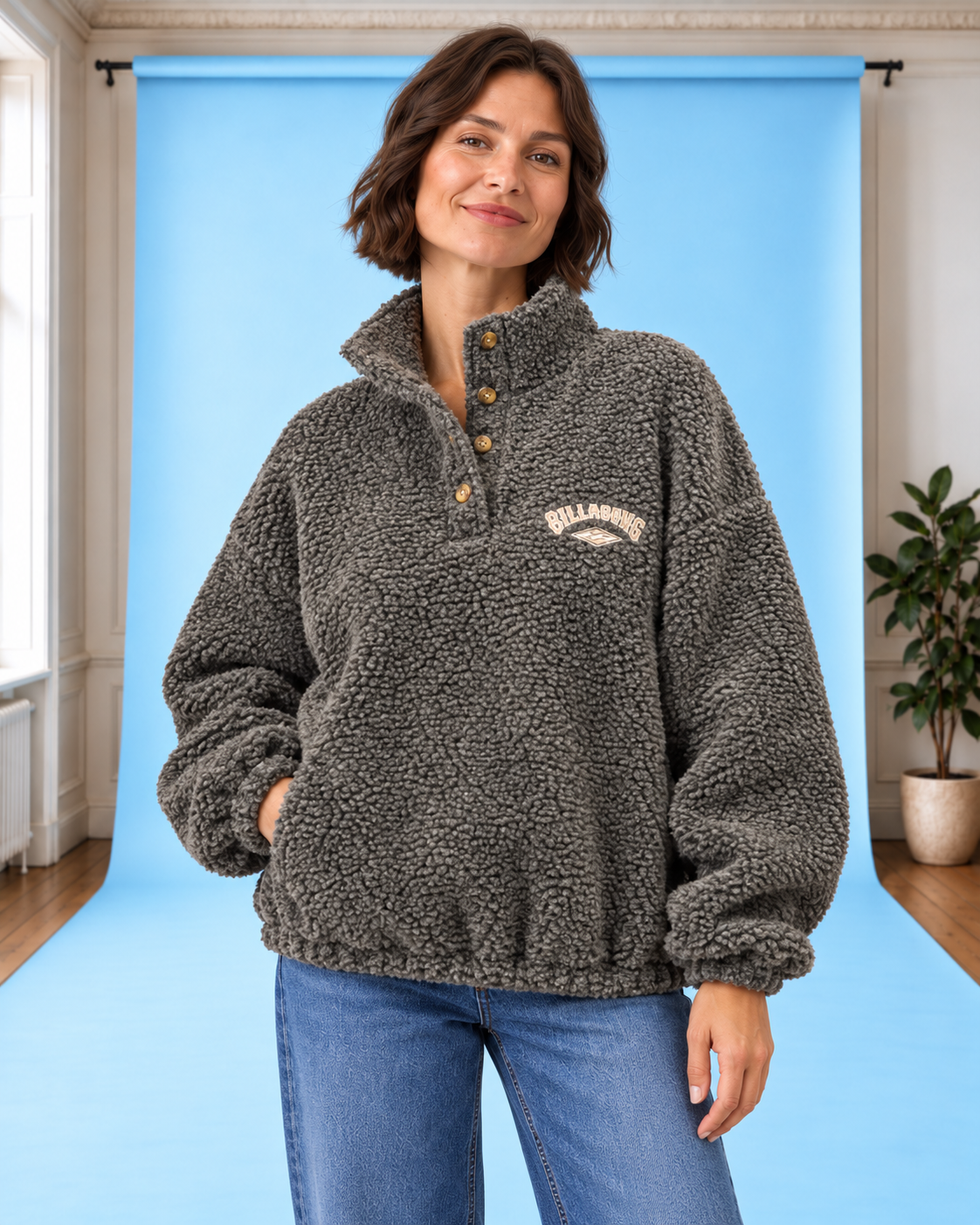 Fleece-Pullover Run The Road OffBlack