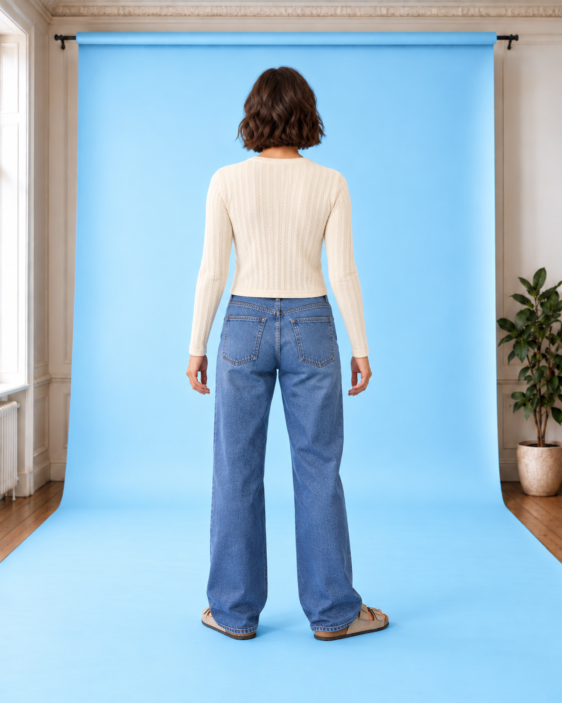 Rippstrick-Oberteil Way Out Knit WhiteCap