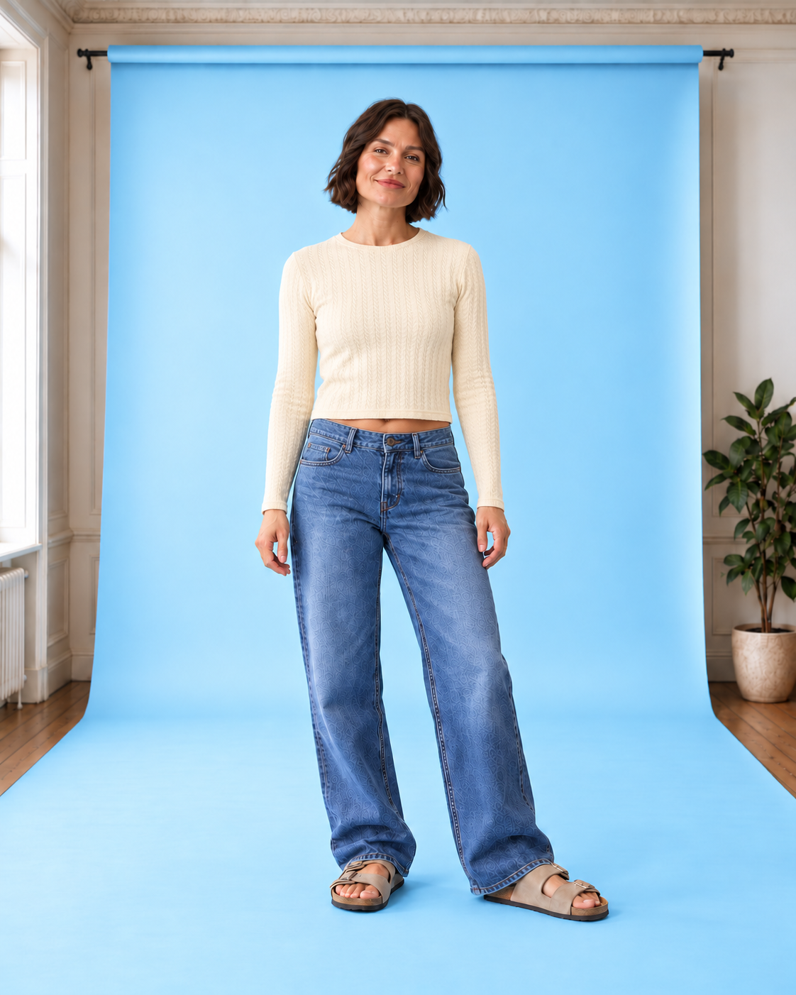 Rippstrick-Oberteil Way Out Knit WhiteCap