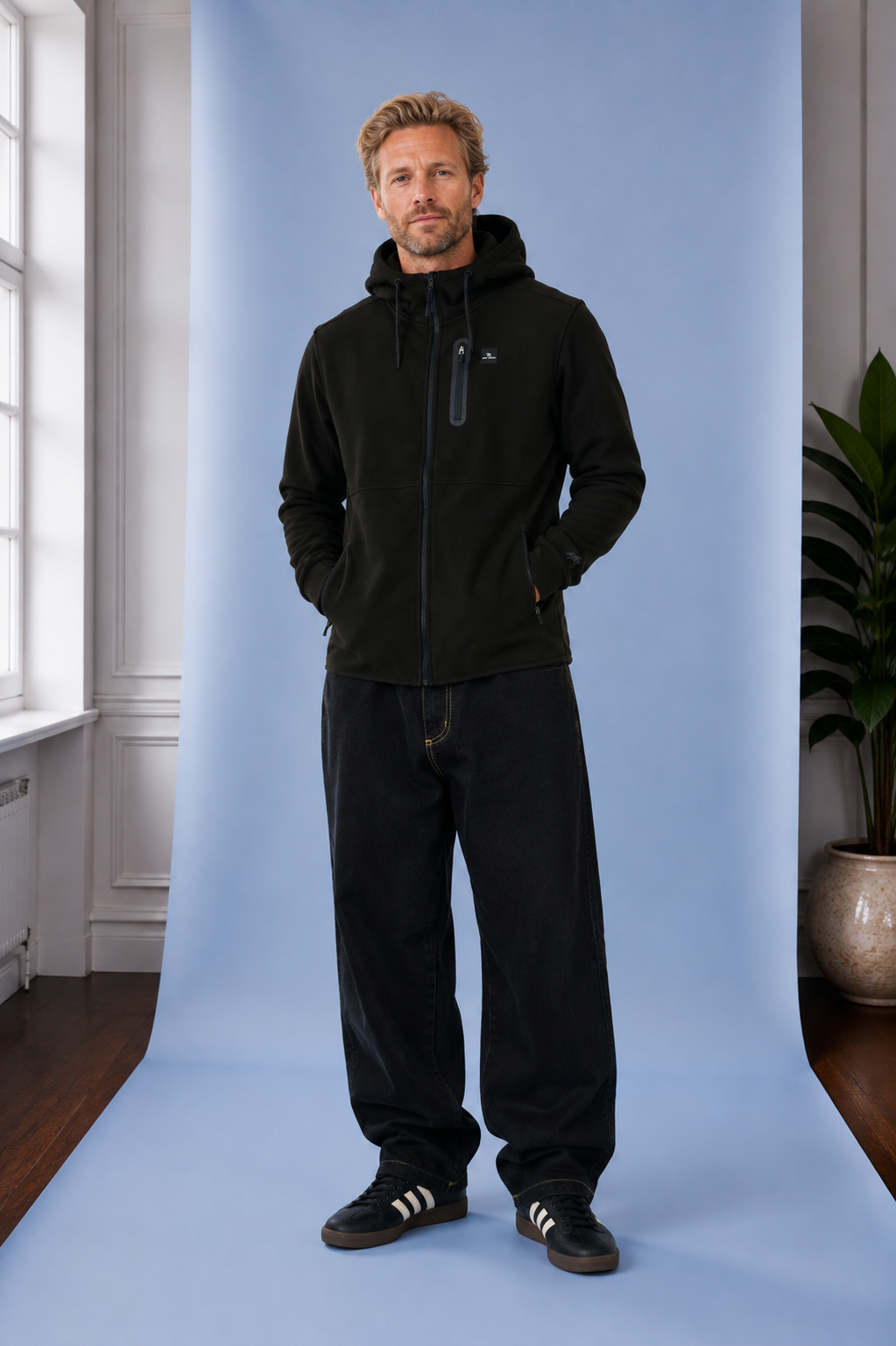 Departed Anti-Series Pullover mit Reißverschluss Black
