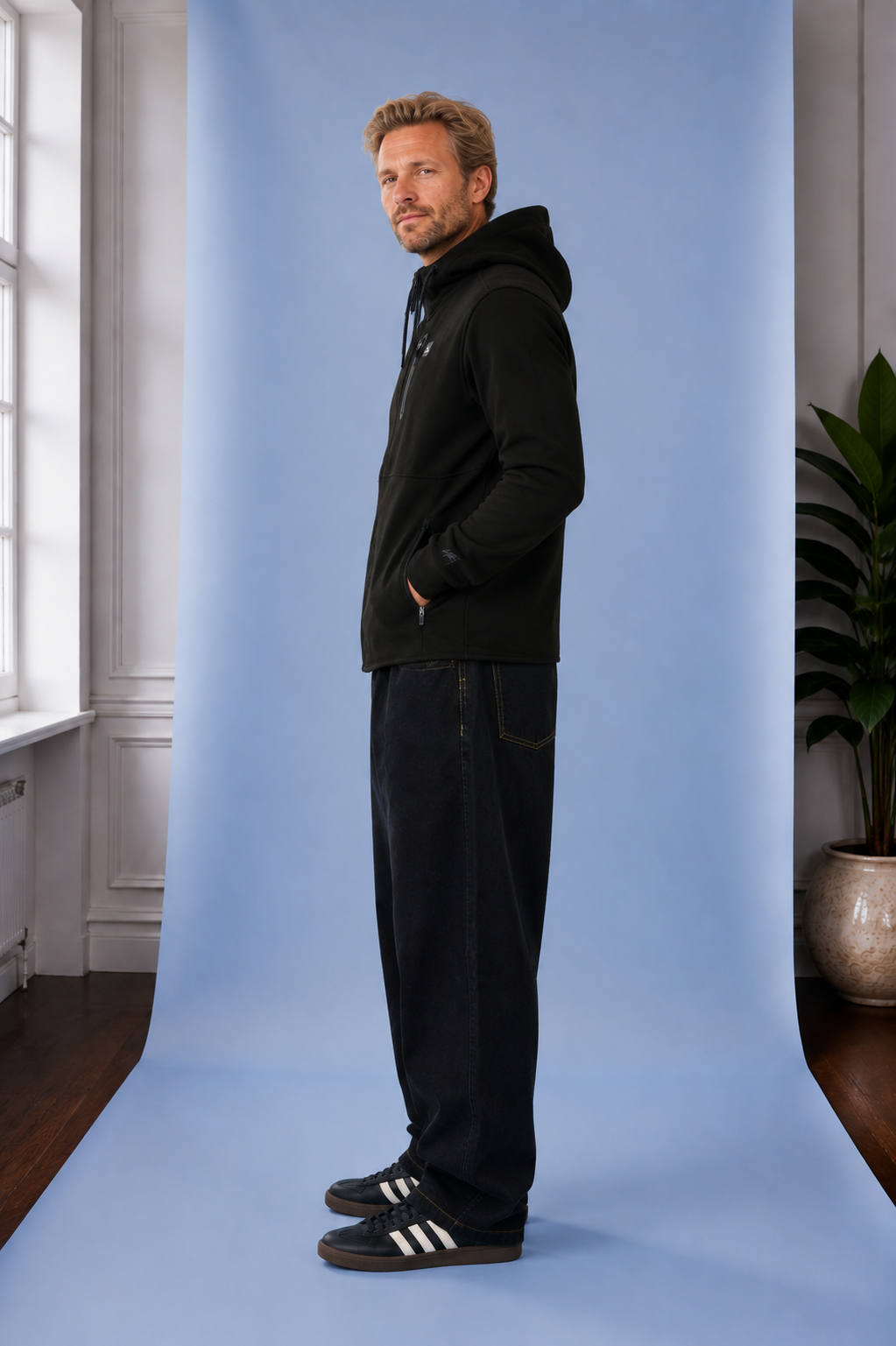Departed Anti-Series Pullover mit Reißverschluss Black