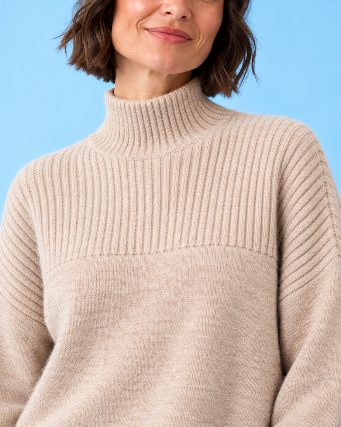 Strickpullover NIAS BoneWhiteHeather