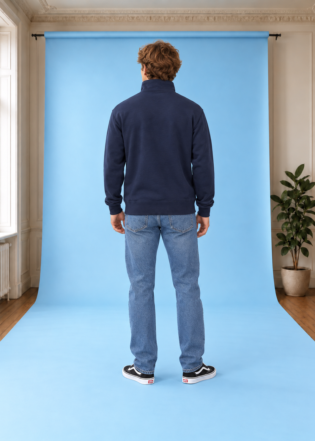 Half-Zip Sweater Salt Water 1/4 DarkNavy