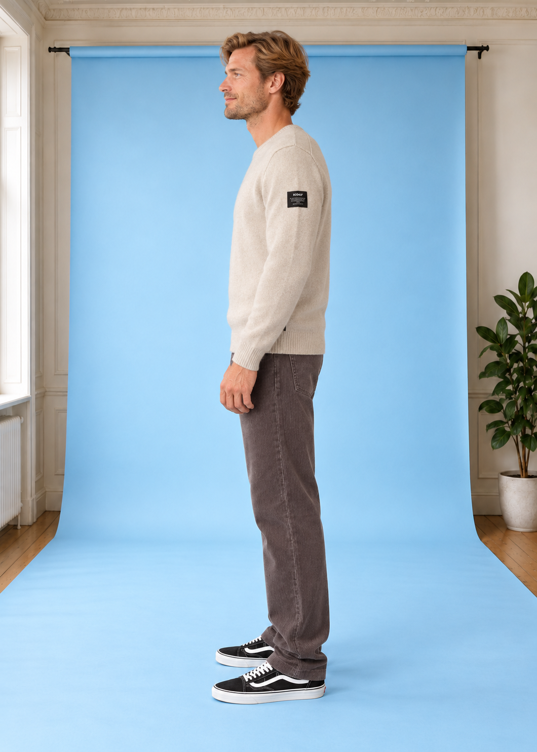 Strickpullover LAGUNA WITH TAG KNIT MAN ToastMelange