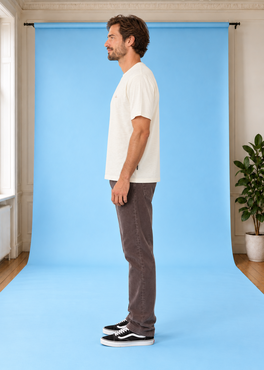 T-Shirt Slub Roundneck White