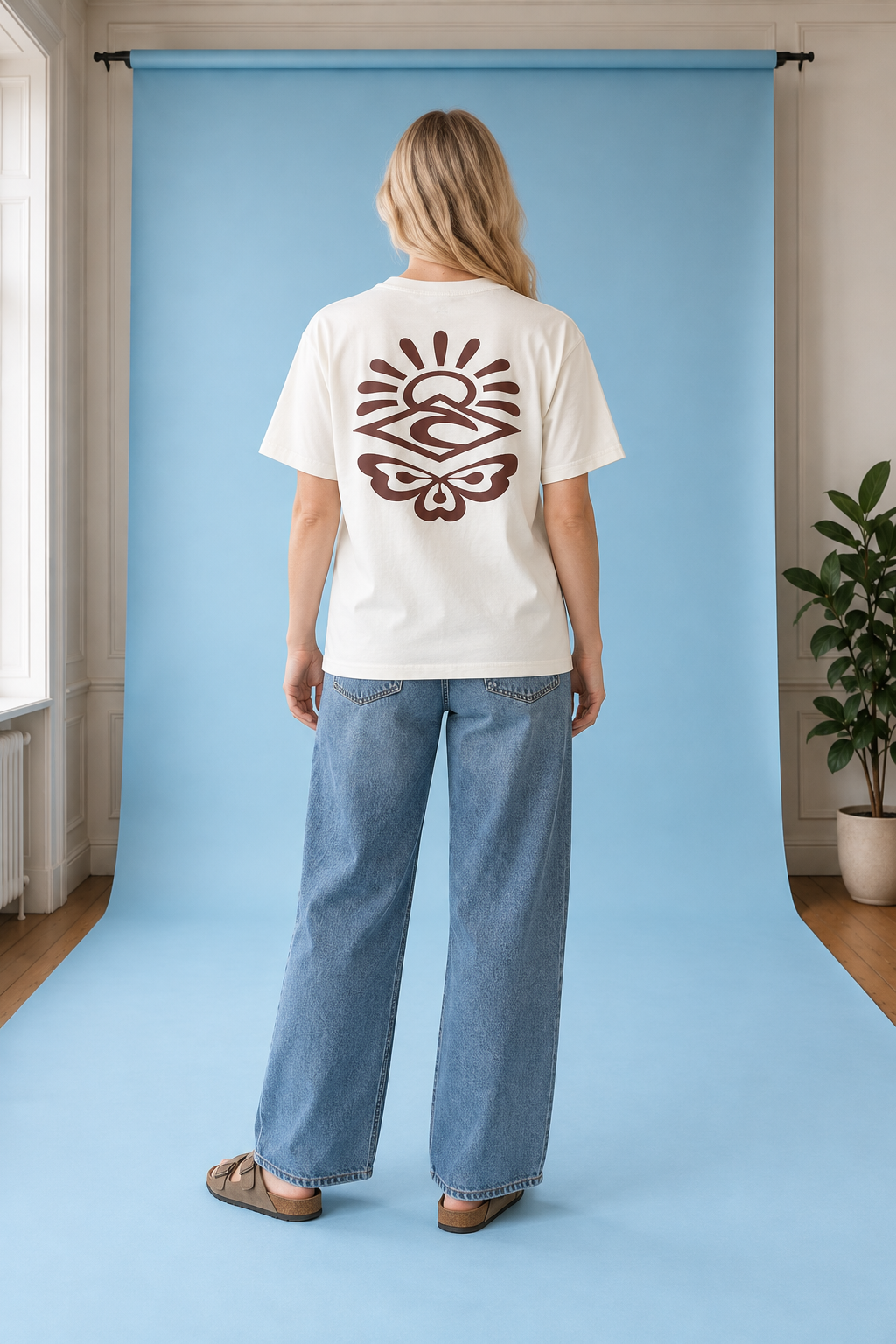 T-Shirt Icons Of Surf Relaxed Bone/DarkPlum