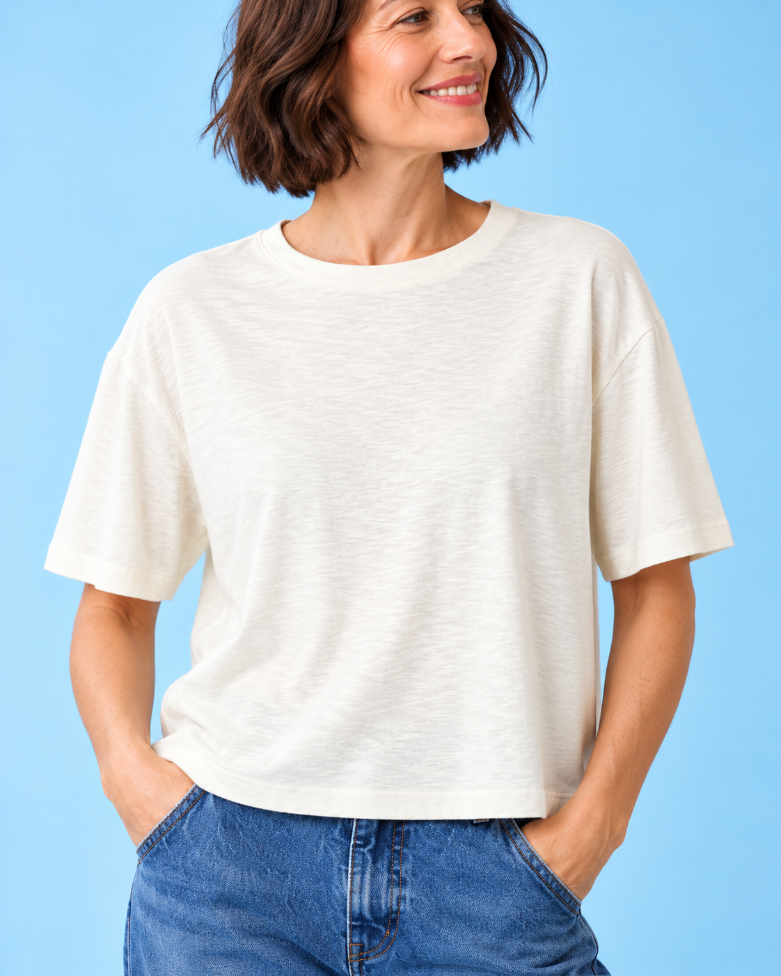 WOMENS BOXY TEE White