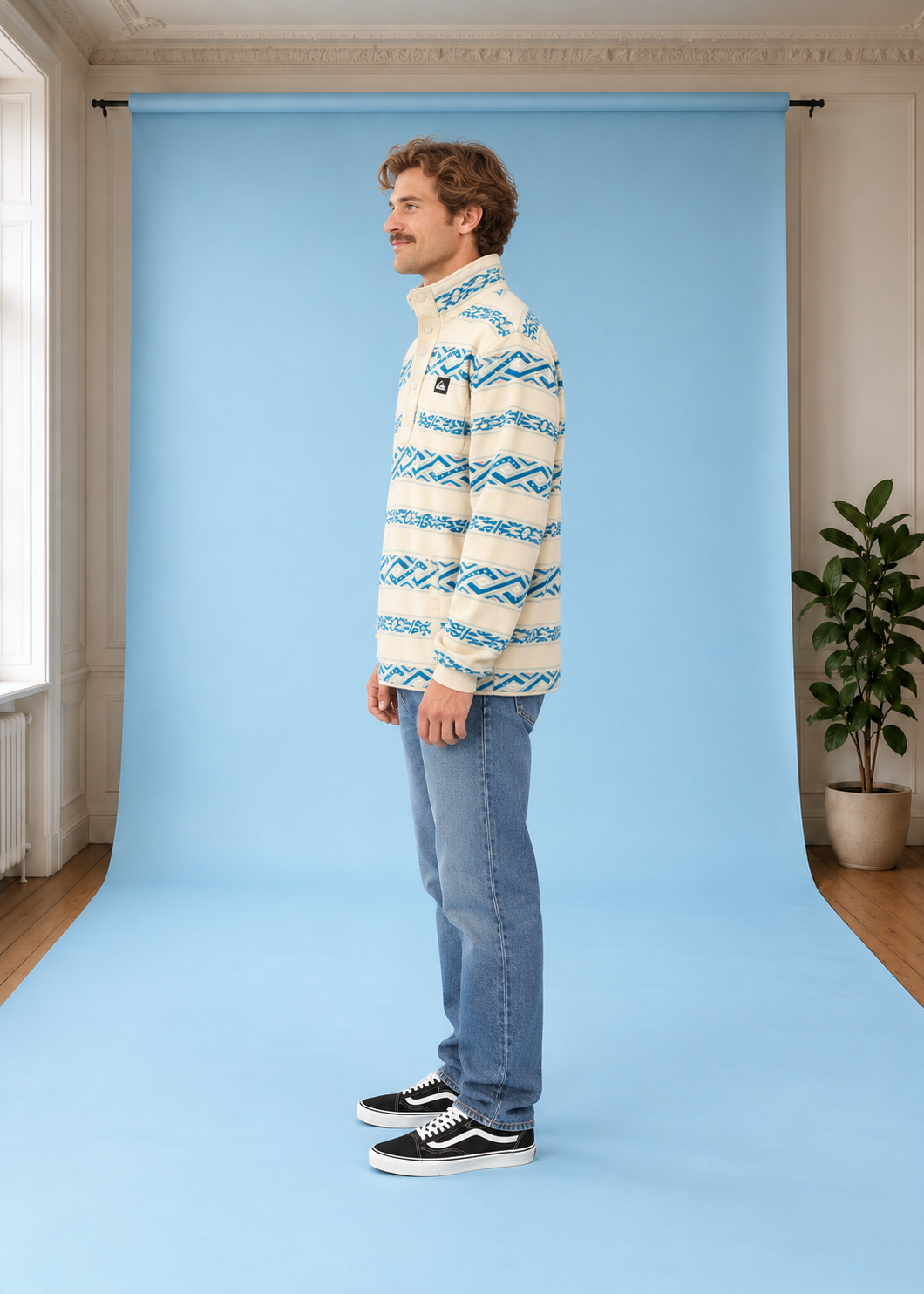 Fleece Pullover No Destination Hs QuikLifeStripePeyote