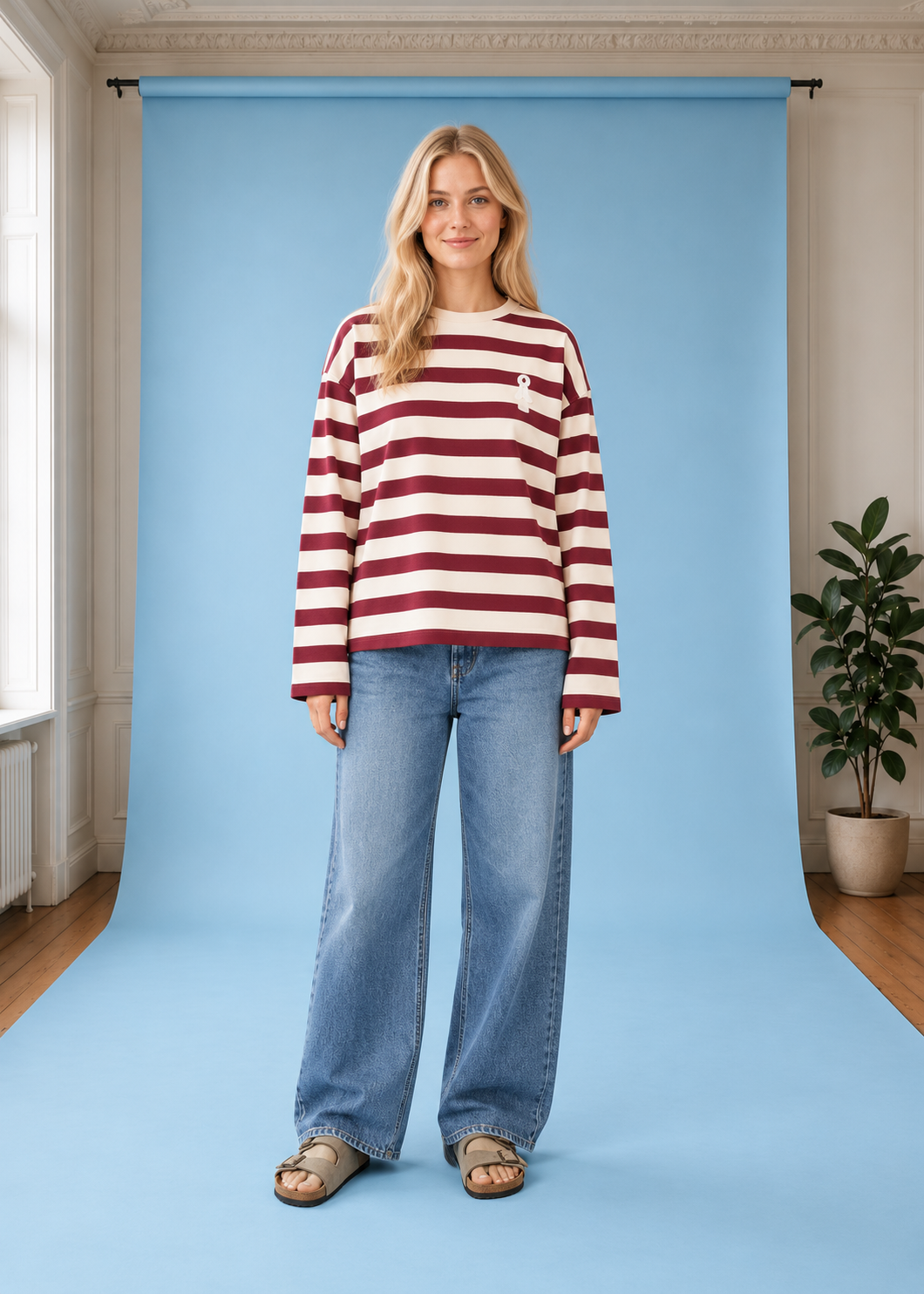 Sweatshirt ICONIC Å FRANKAA UndyedVelvetRed
