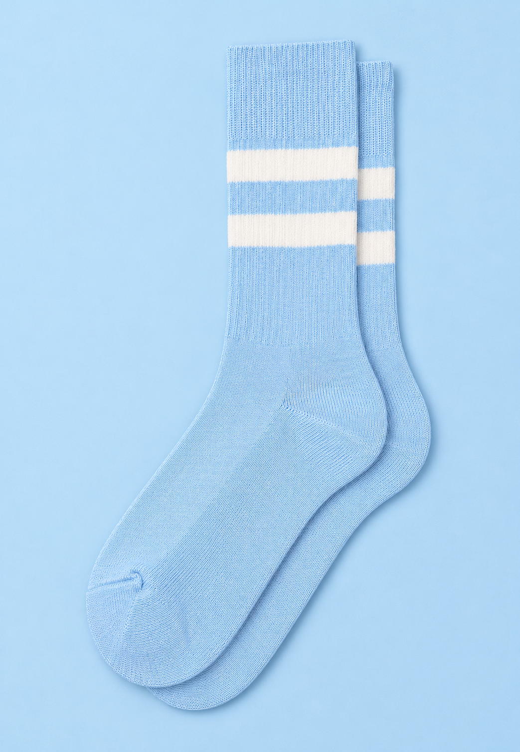 Socken Retro Cotton Socks LightBlue/Cream