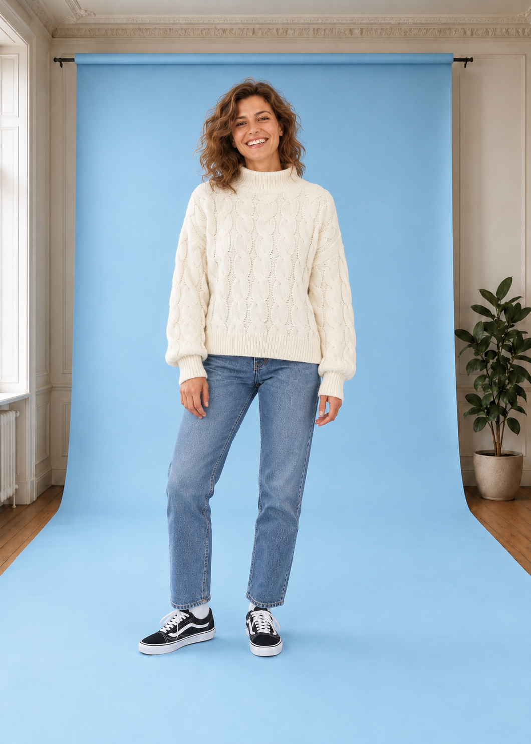 Zopfmuster-Pullover Kindness Is Key CoconutMilk