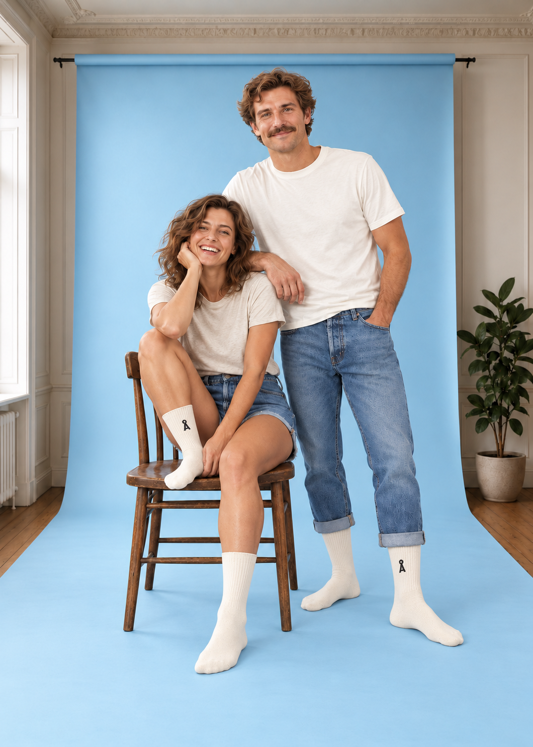 SAAMUS BOLD SOCKS W Oatmilk/Black