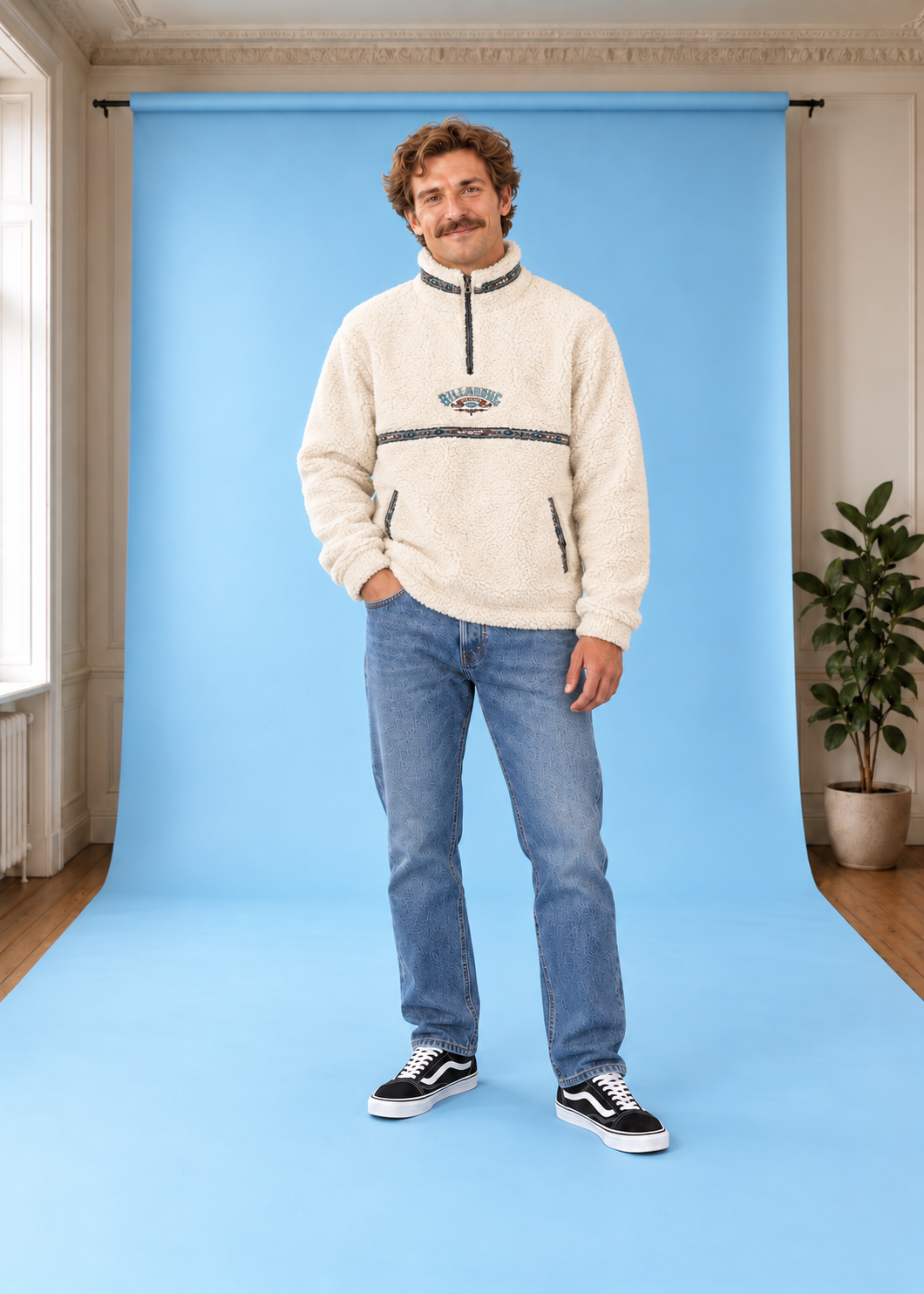 Sherpa-Fleece Since 73 Tombstone Oatmeal