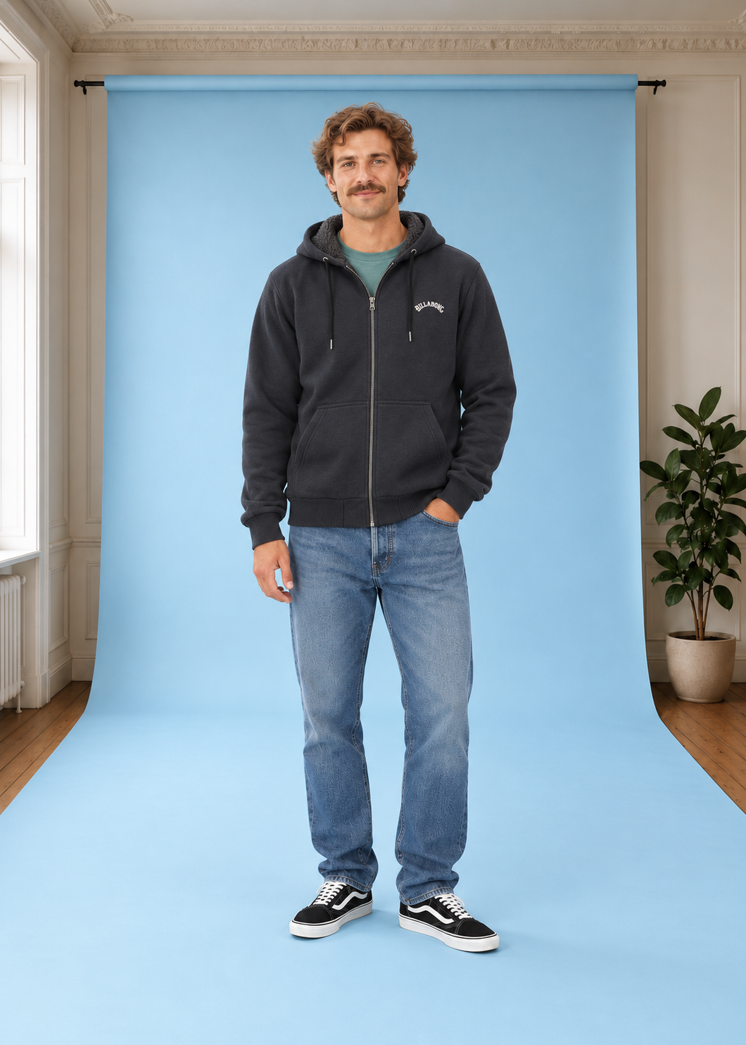 Sweatjacke Arch Sherpa Black