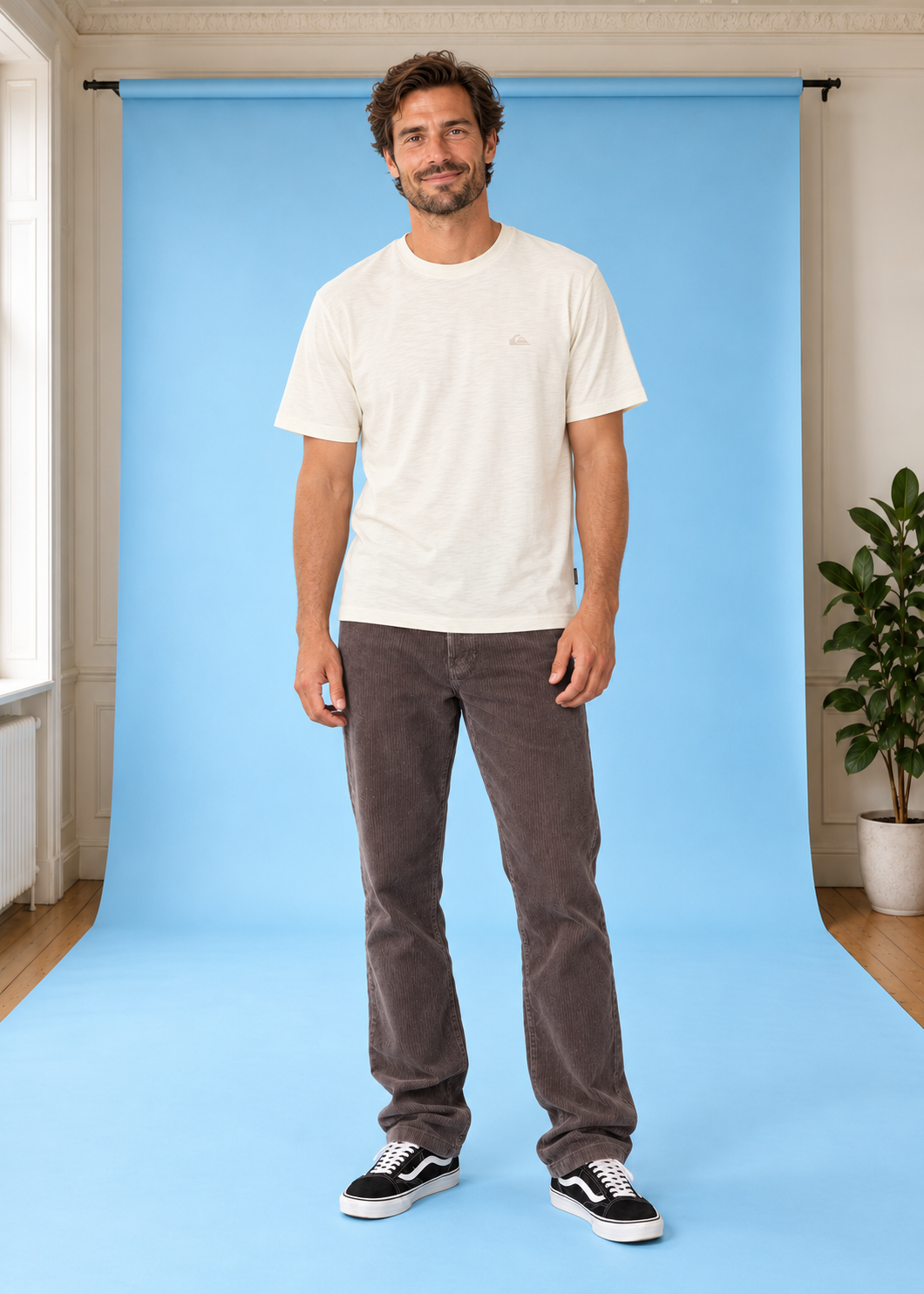 T-Shirt Slub Roundneck White
