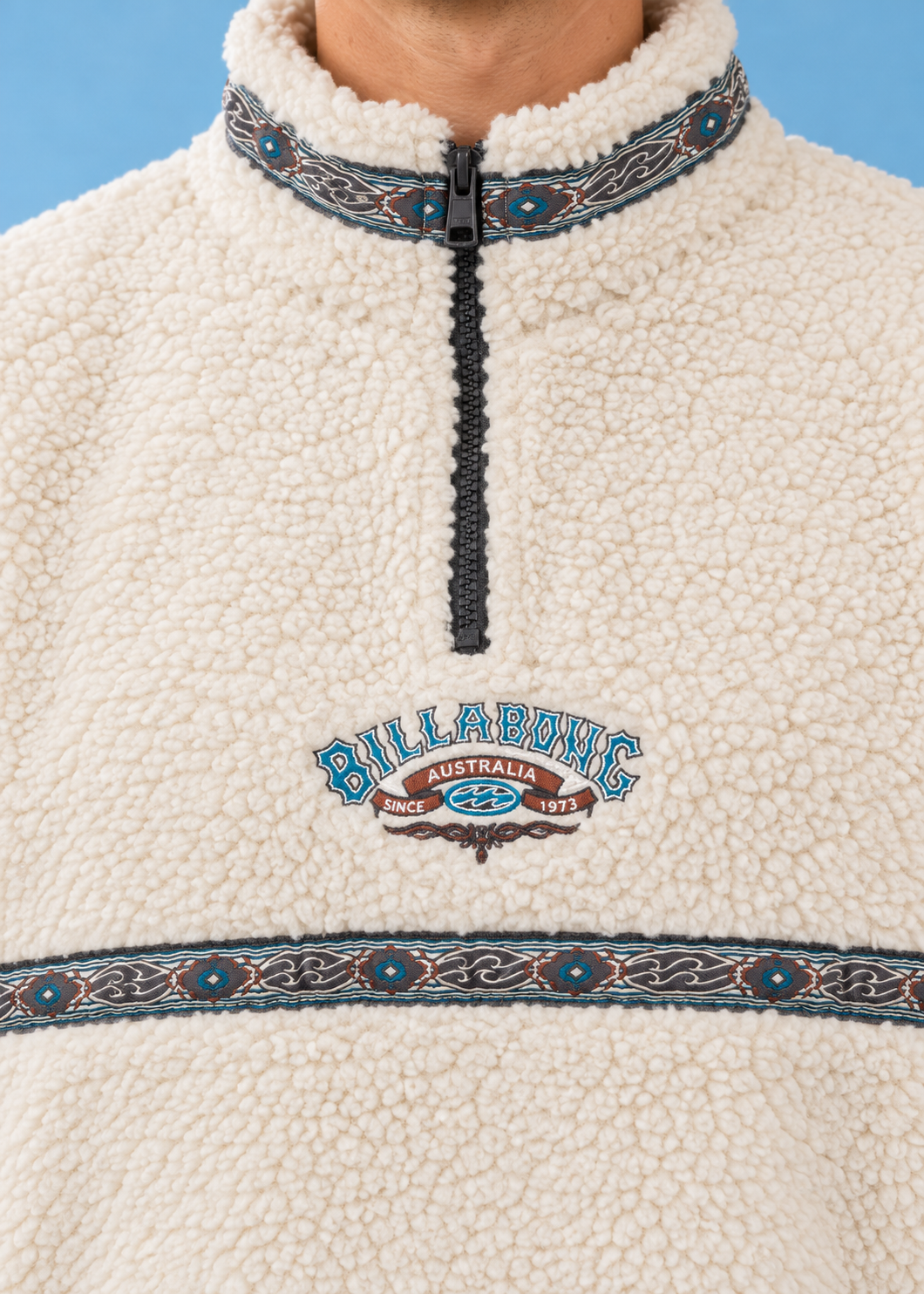 Sherpa-Fleece Since 73 Tombstone Oatmeal