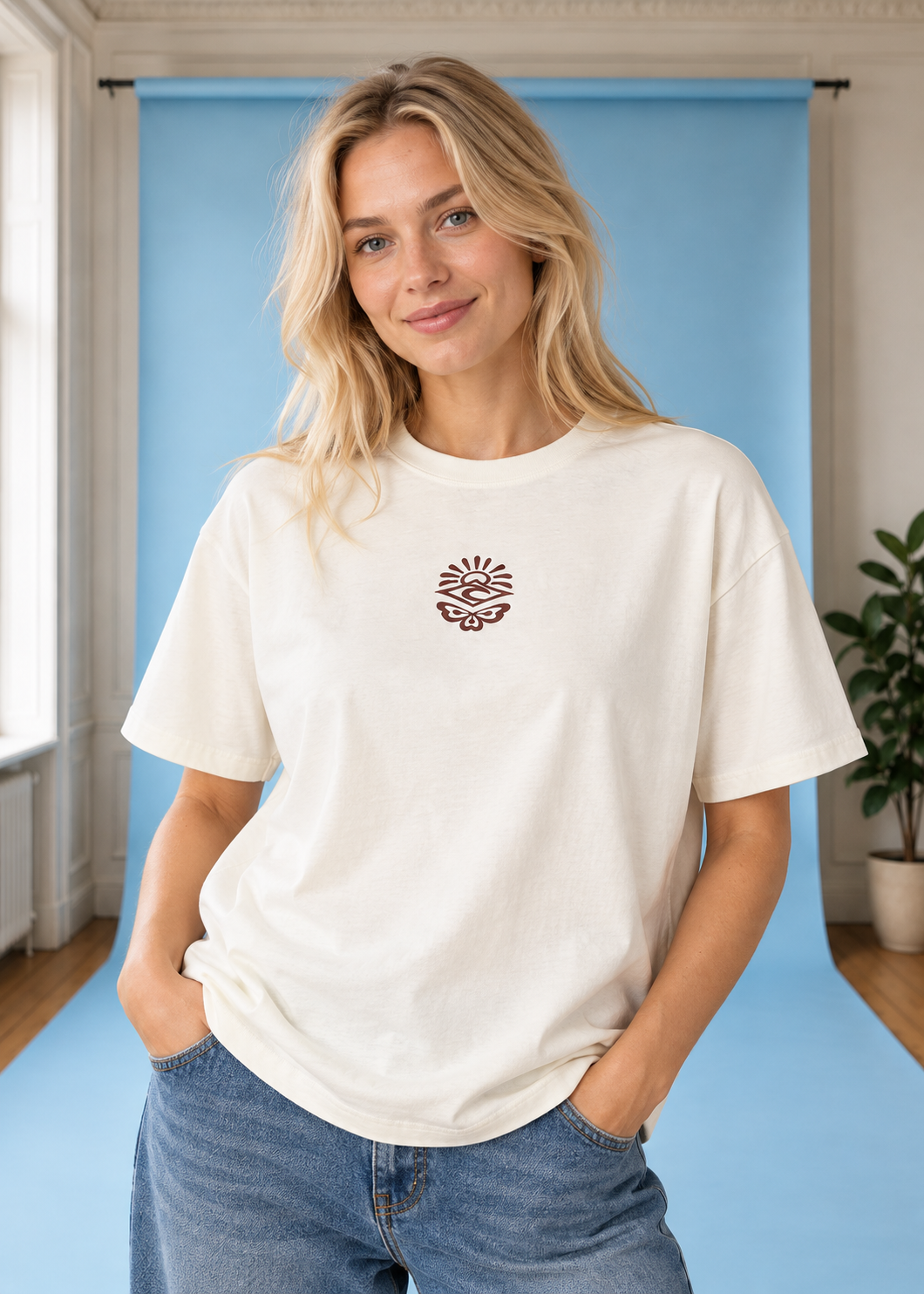 T-Shirt Icons Of Surf Relaxed Bone/DarkPlum