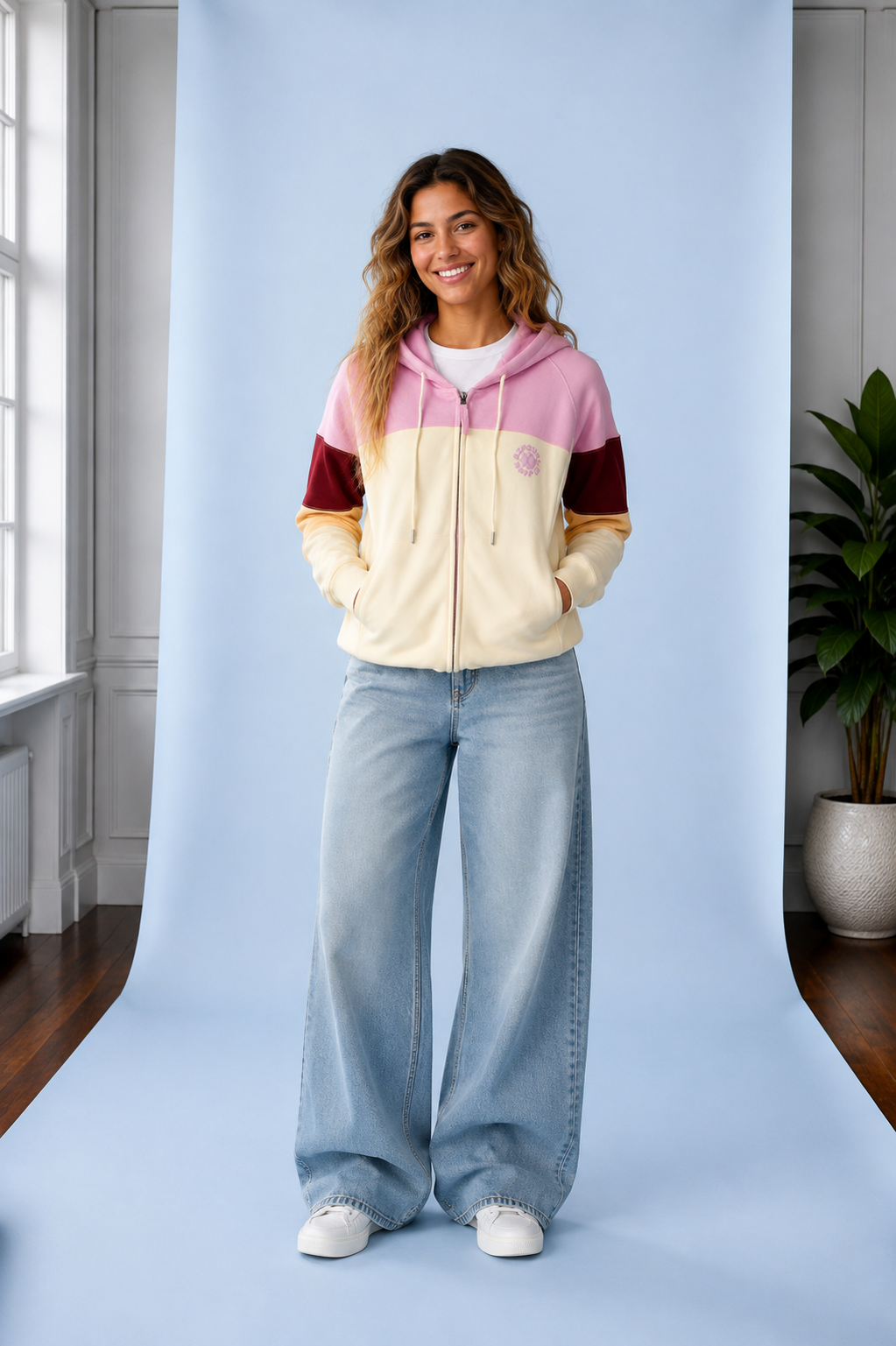 Party Wave Colour Block Sweatshirt MultiColor