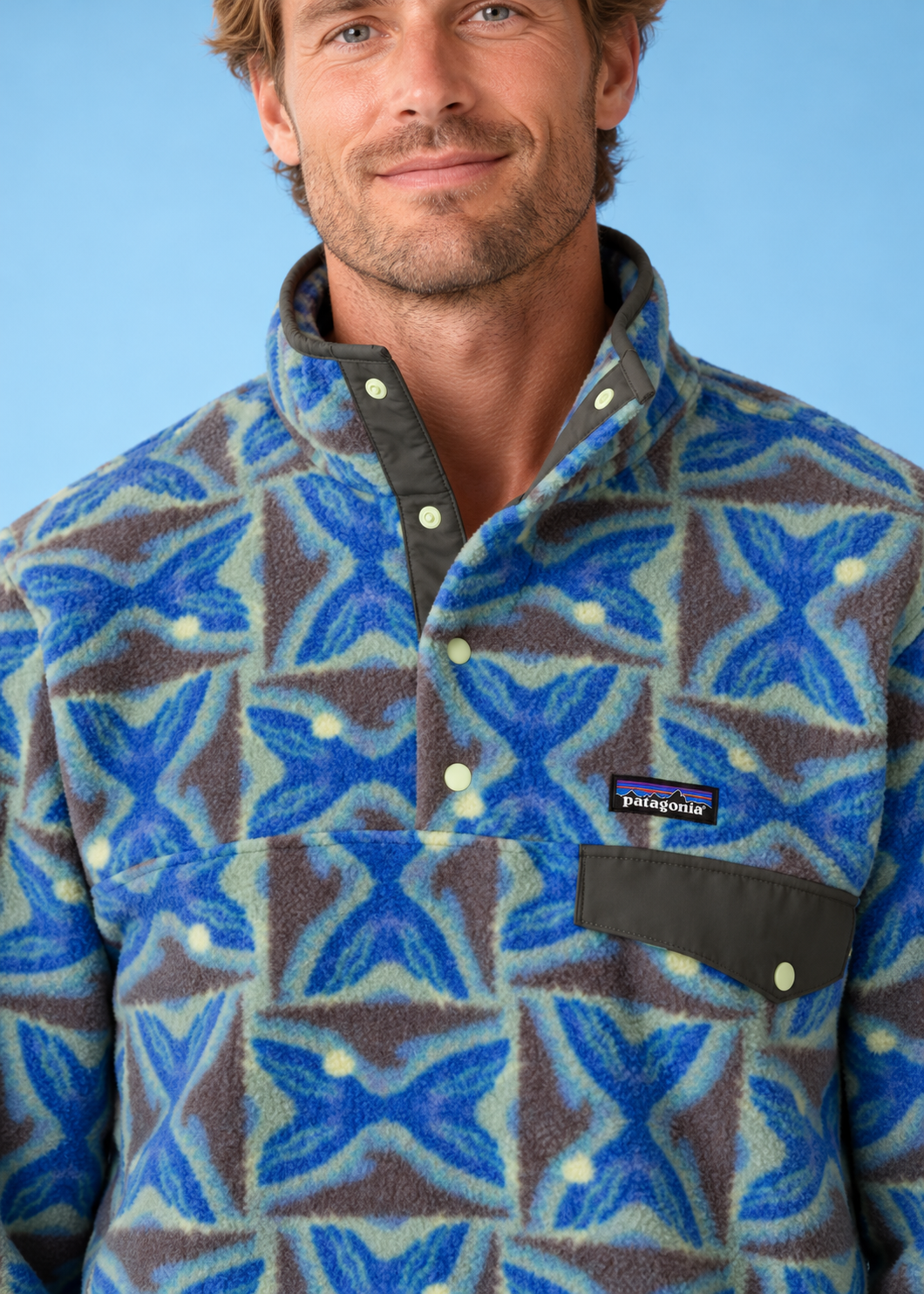 Men's Lightweight Synchilla® Snap-T® Fleece Pullover Deep Freeze/Forge Grey