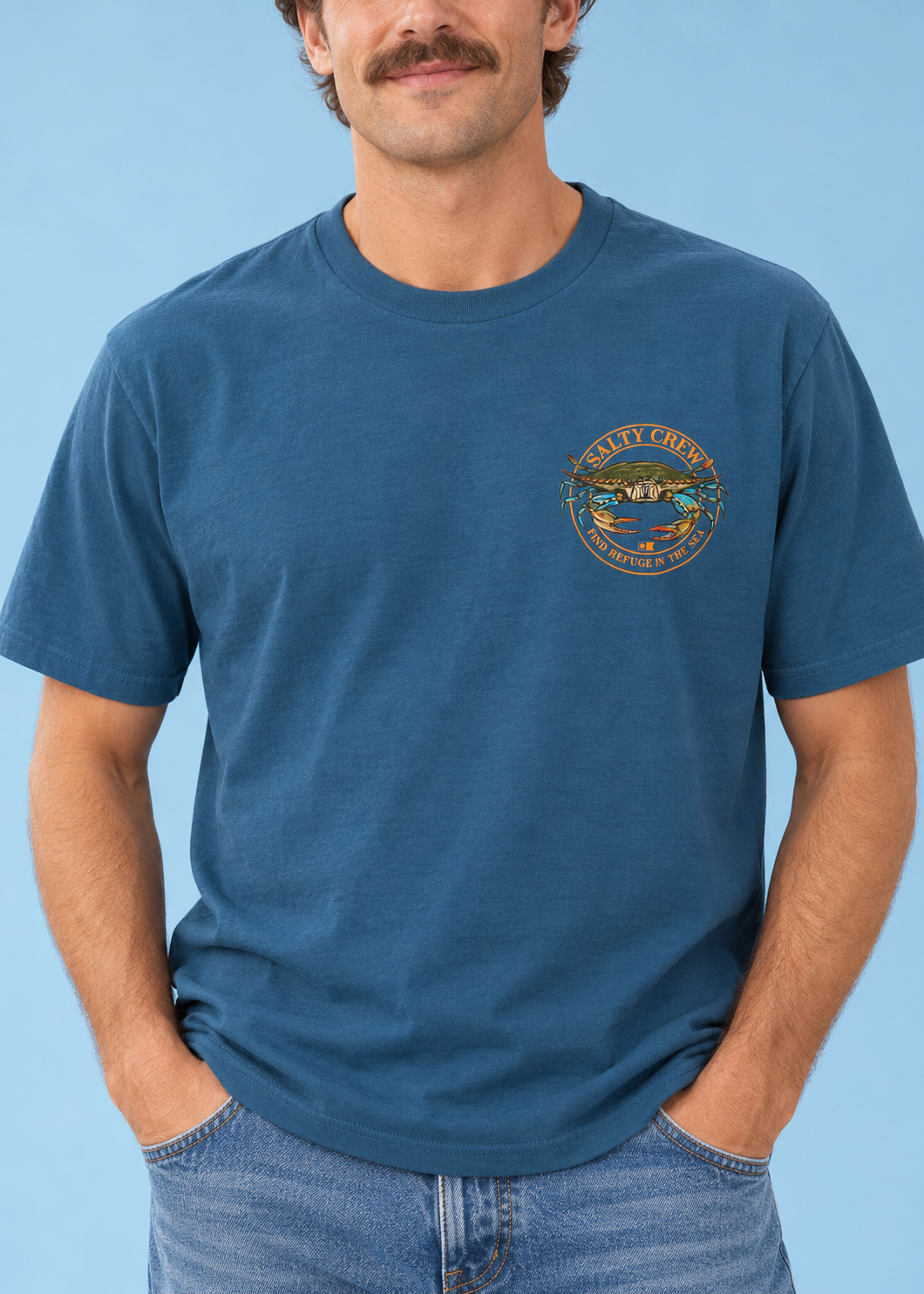 T-Shirt Jimmy Ss Tee Cast Blue