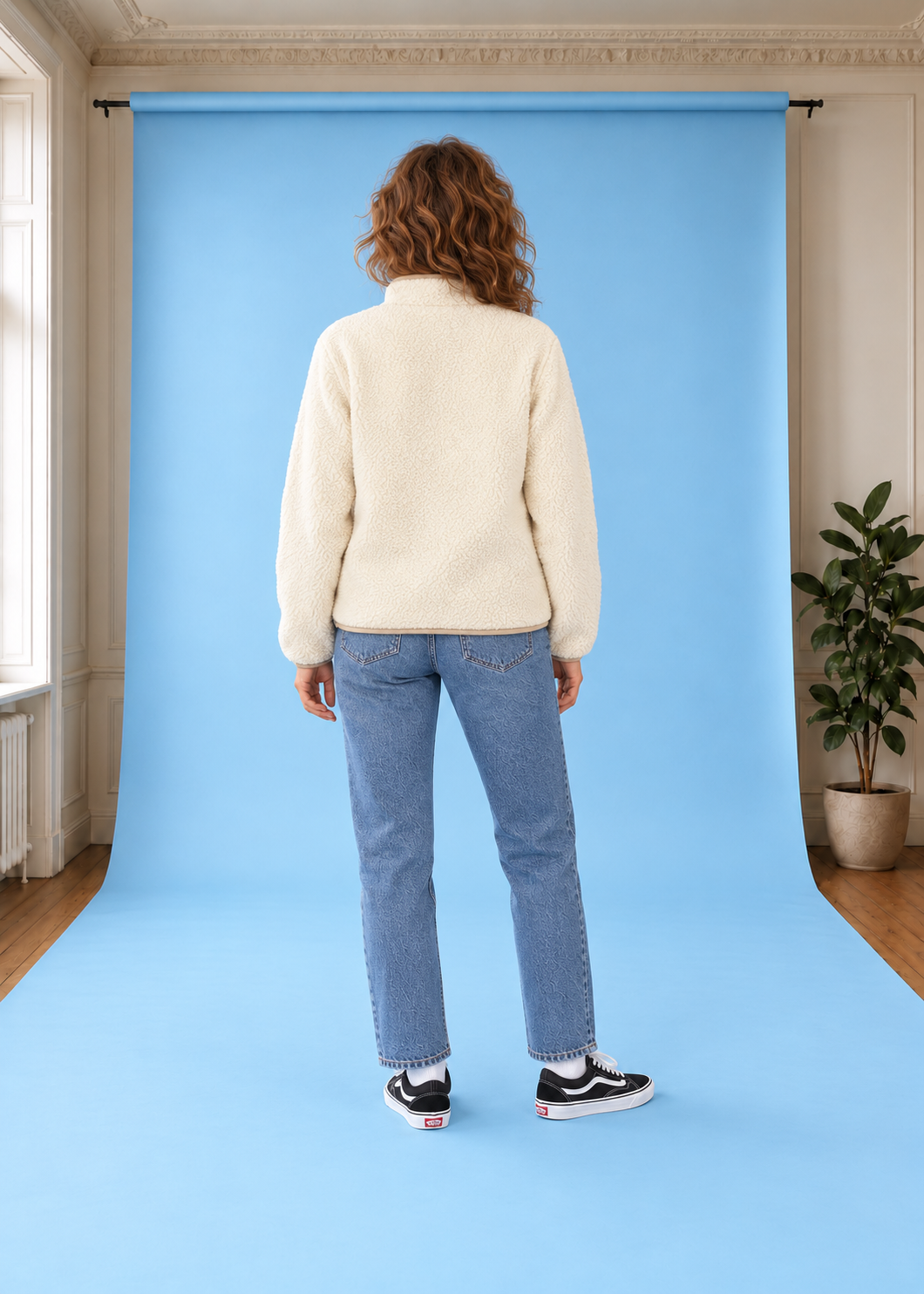 Women's Retro Pile Fleece Jacket Natural