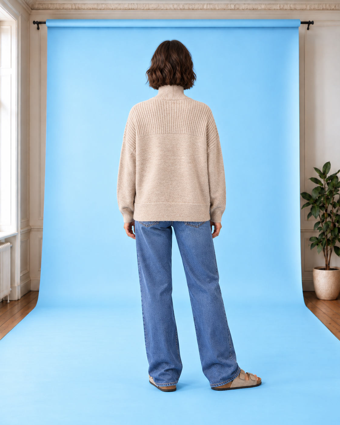 Strickpullover NIAS BoneWhiteHeather