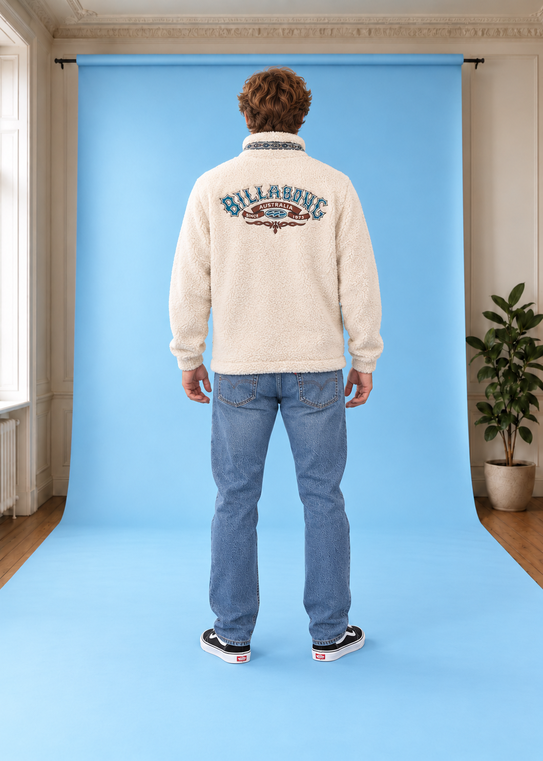 Sherpa-Fleece Since 73 Tombstone Oatmeal