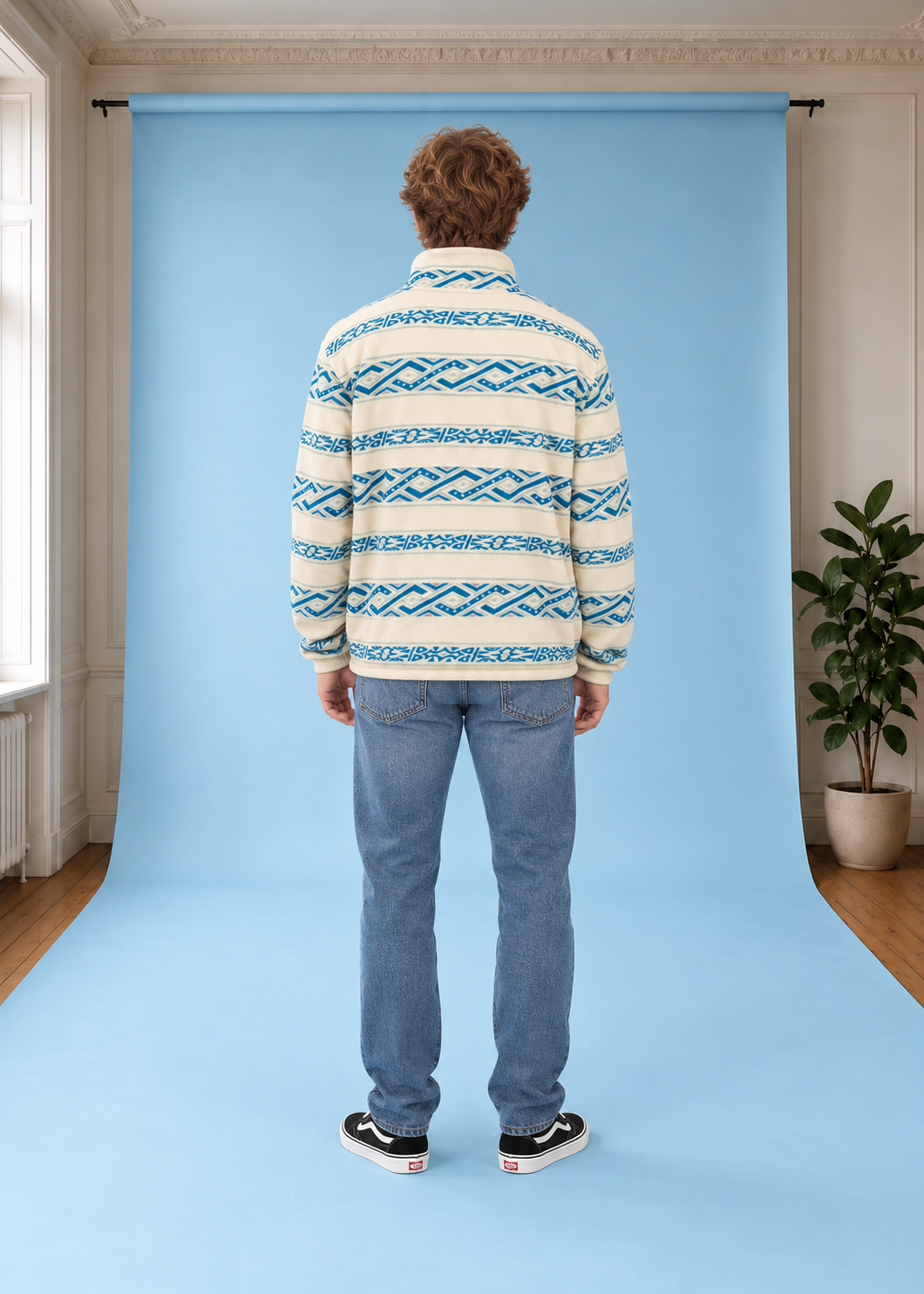 Fleece Pullover No Destination Hs QuikLifeStripePeyote