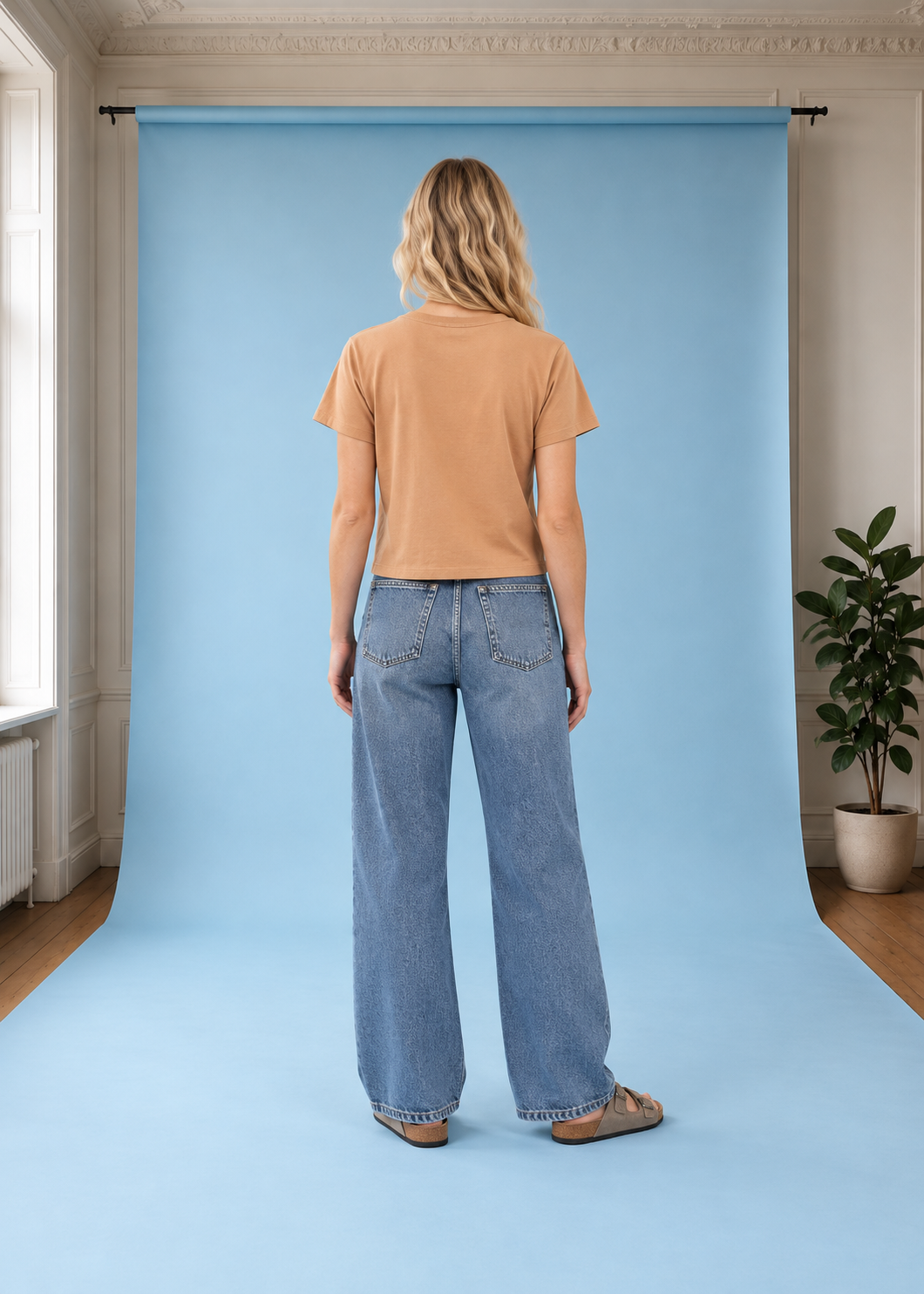 T-Shirt Surfing In Town Crop SugarAlmond