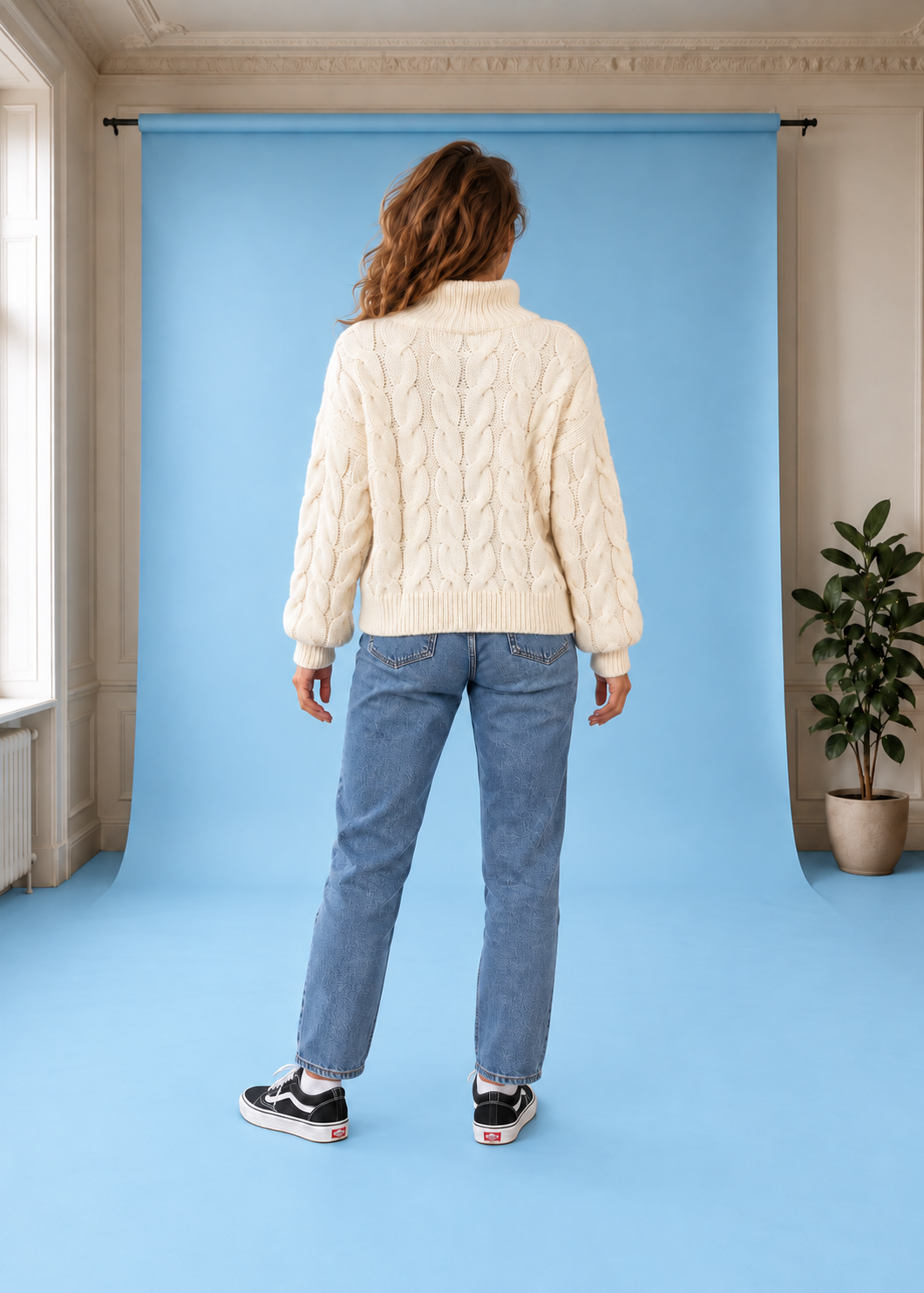Zopfmuster-Pullover Kindness Is Key CoconutMilk