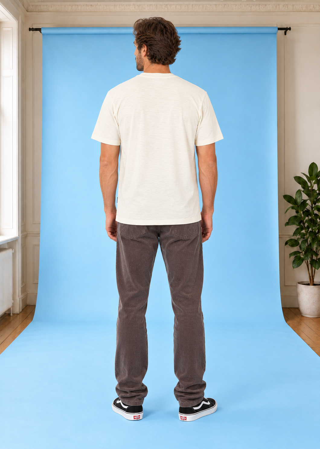 T-Shirt Slub Roundneck White