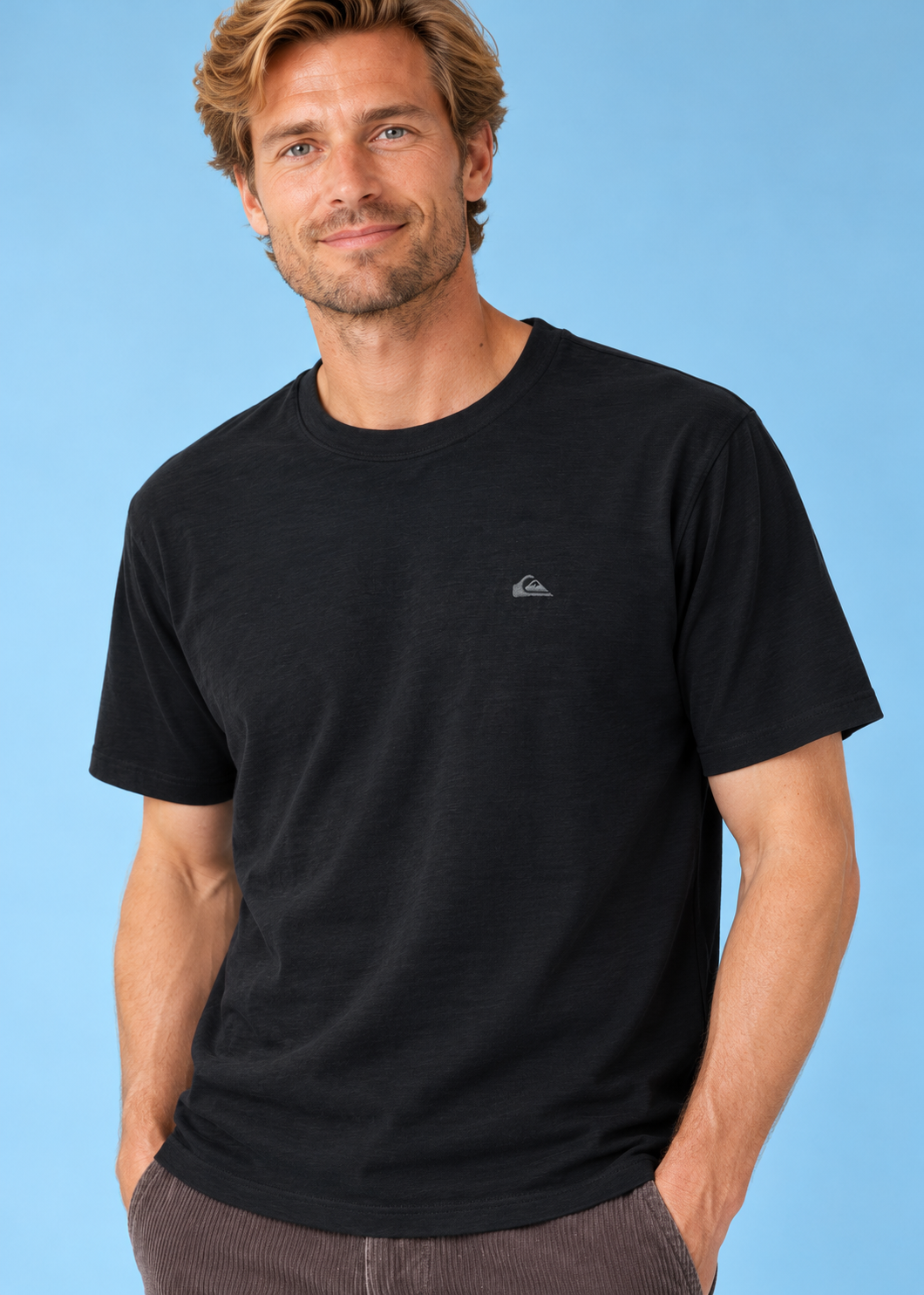 T-Shirt Slub Roundneck Black