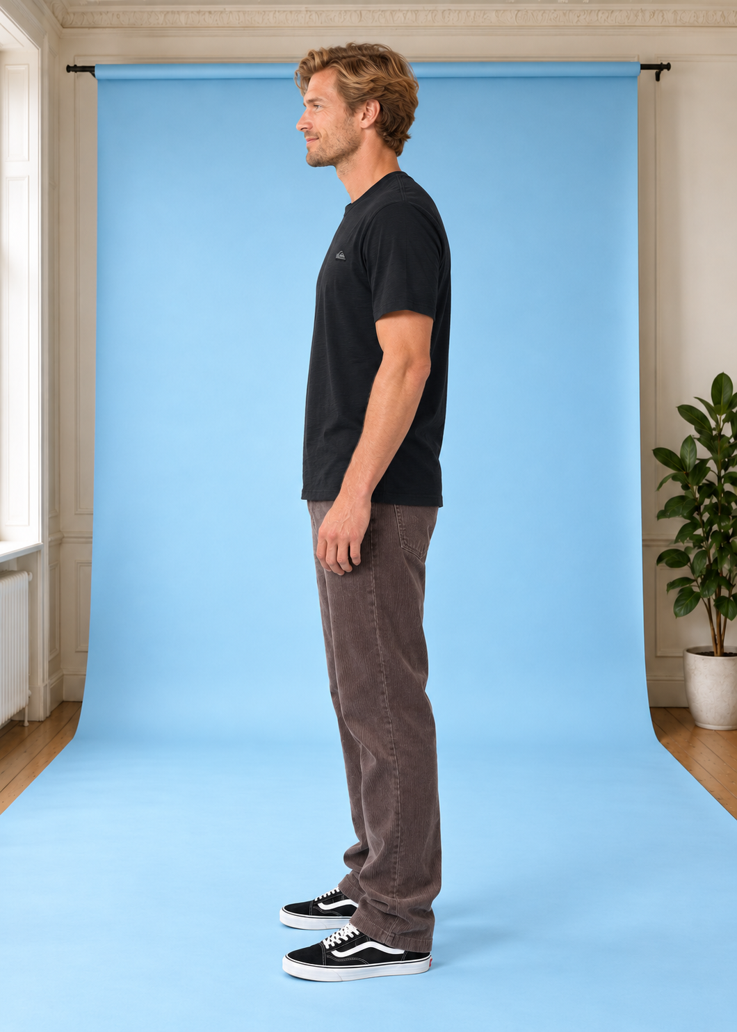 T-Shirt Slub Roundneck Black