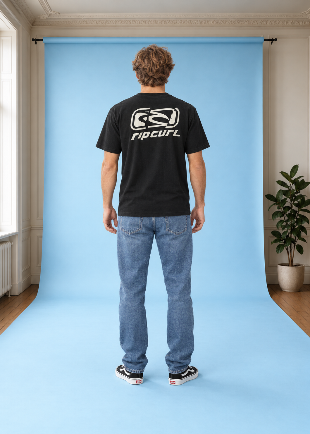 T-Shirt Loose-Fit Archive Ripped Black