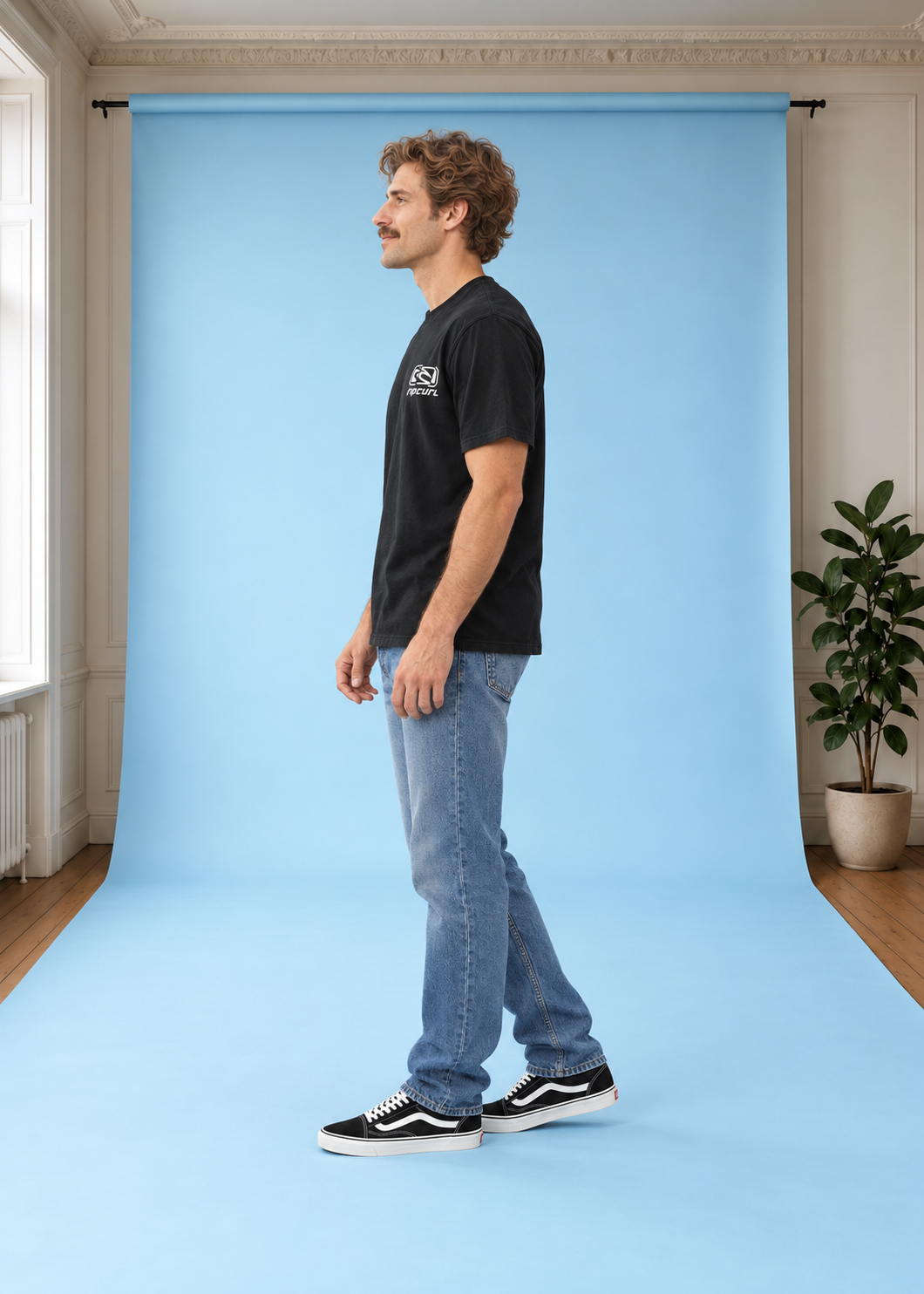 T-Shirt Loose-Fit Archive Ripped Black