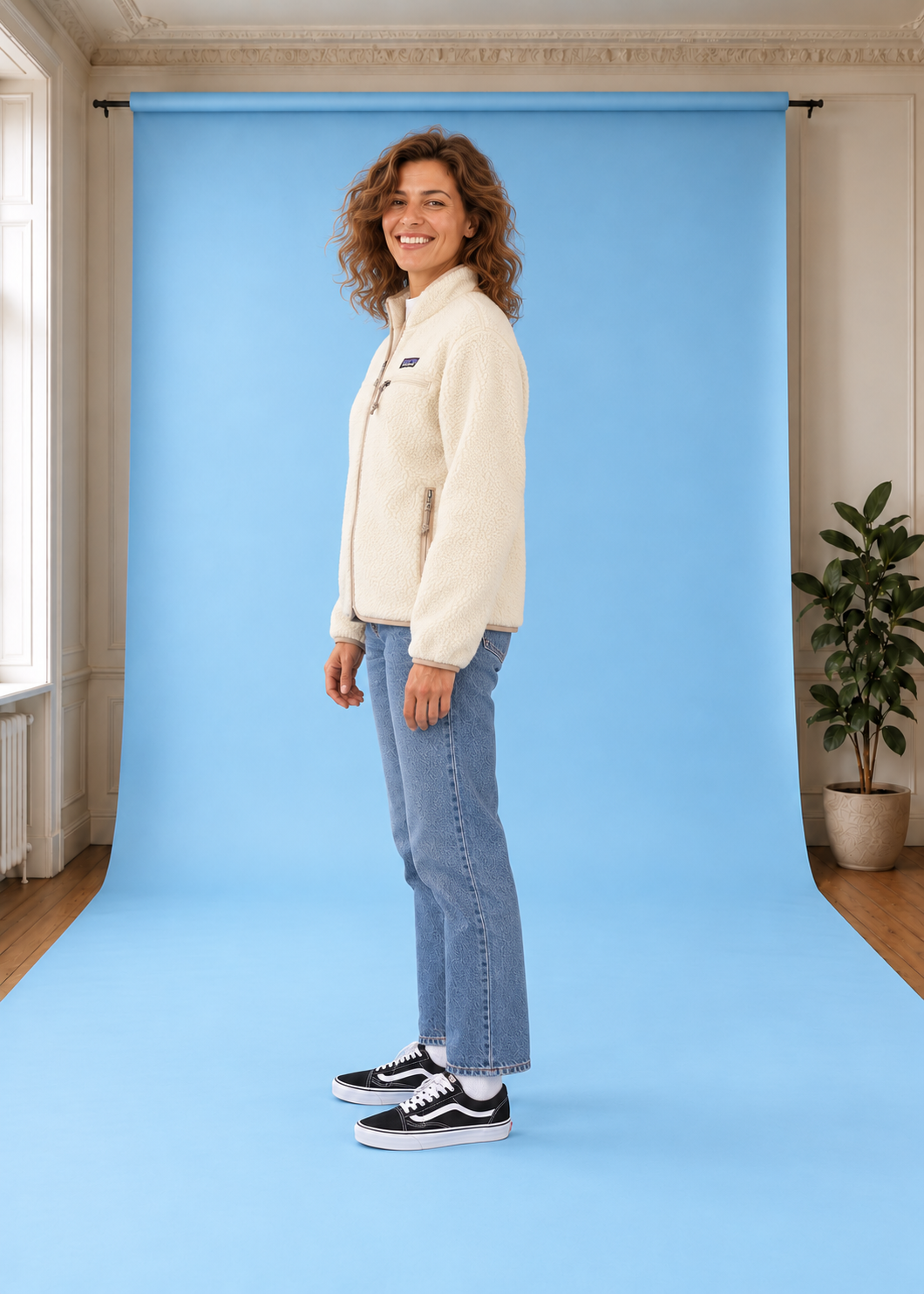 Women's Retro Pile Fleece Jacket Natural