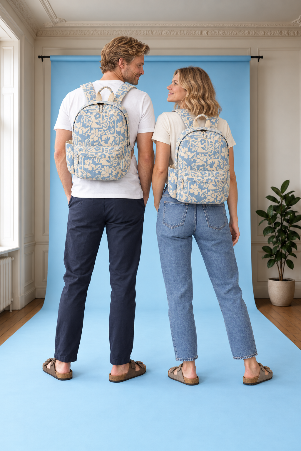 Mixed Canvas 18L Rucksack BlissfulBlue