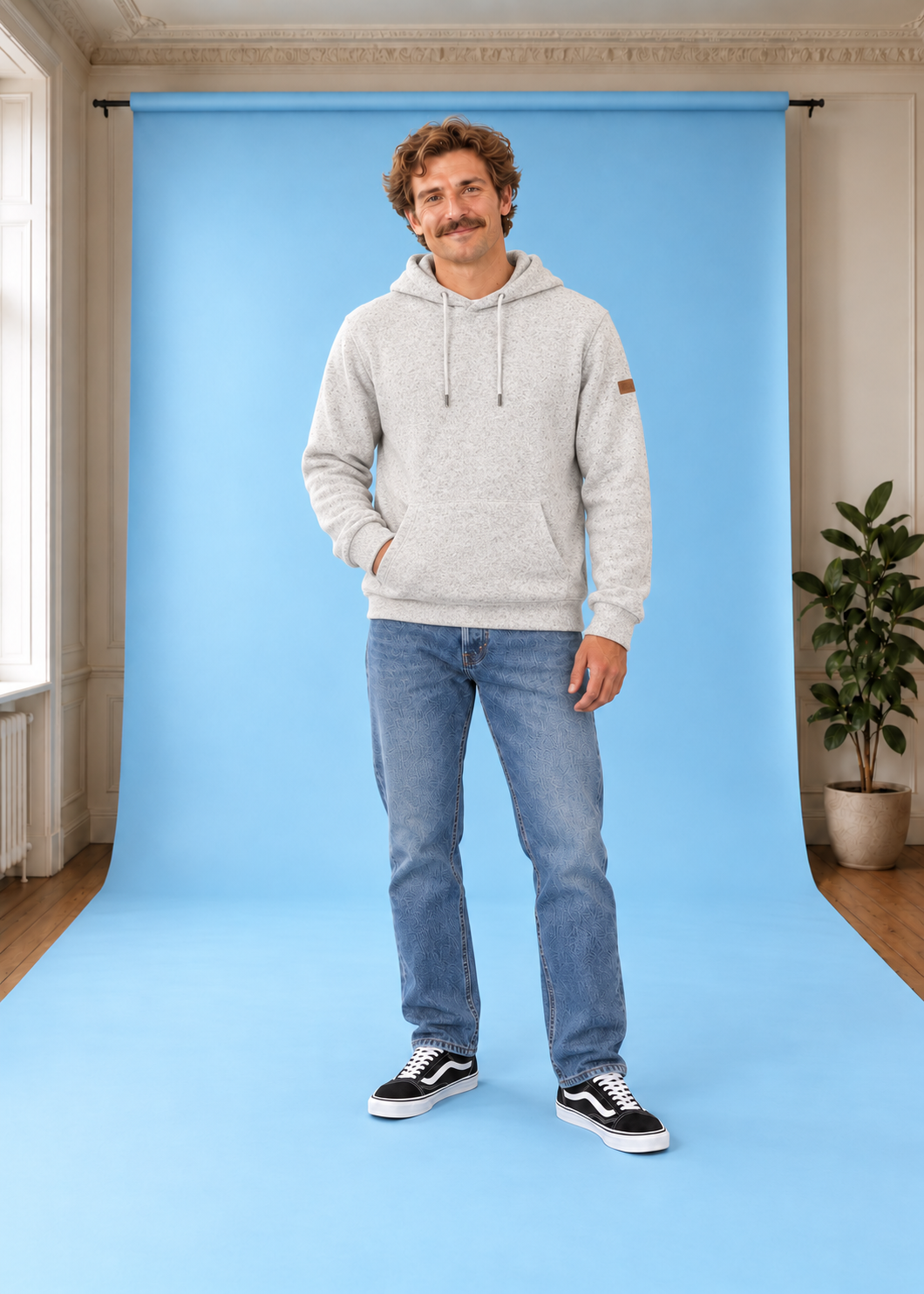 Hoodie Keller LightGreyHeather